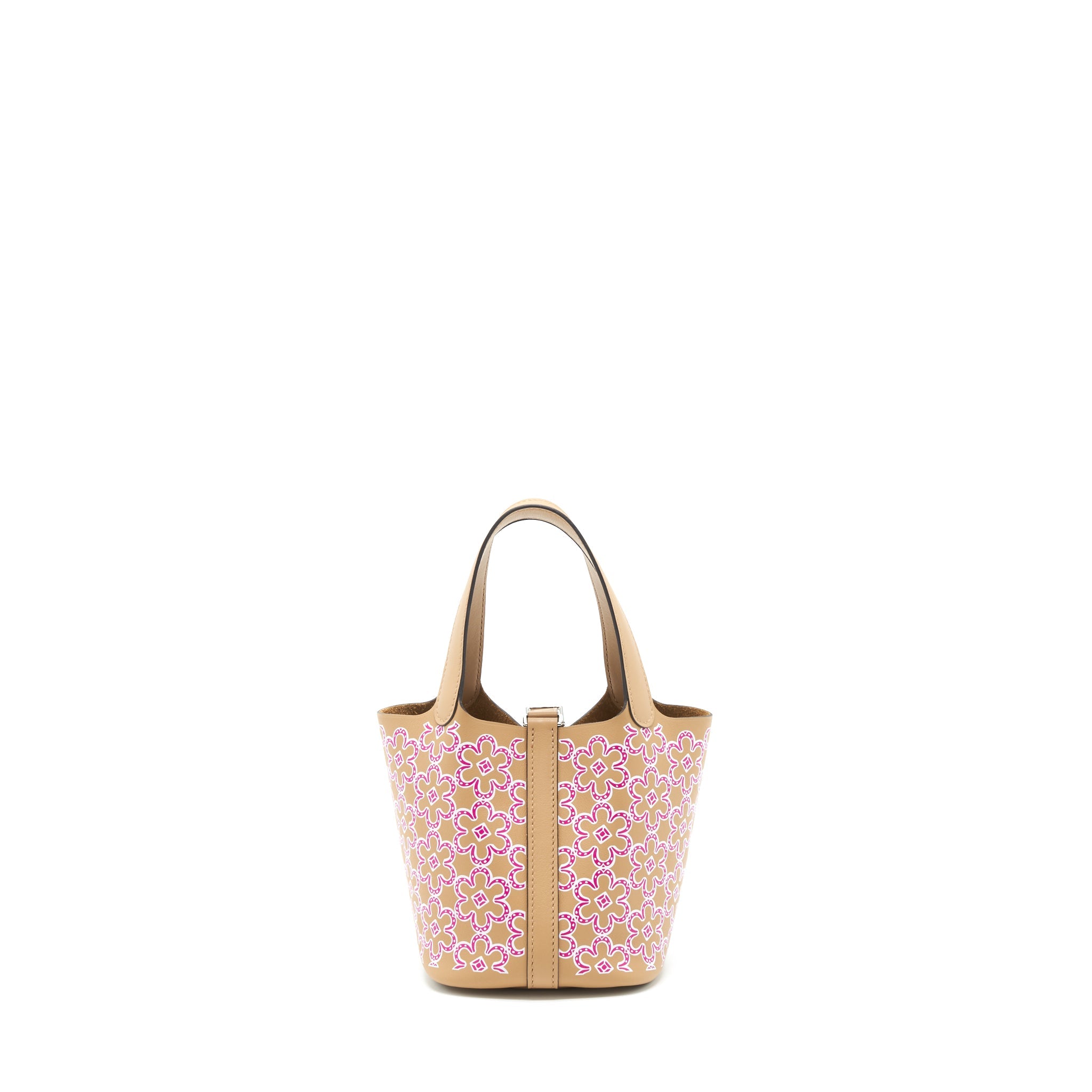 HERMES MICRO LUCKY DAISY PICOTIN 14 SWIFT CHAI/ROSE/BLANC SHW