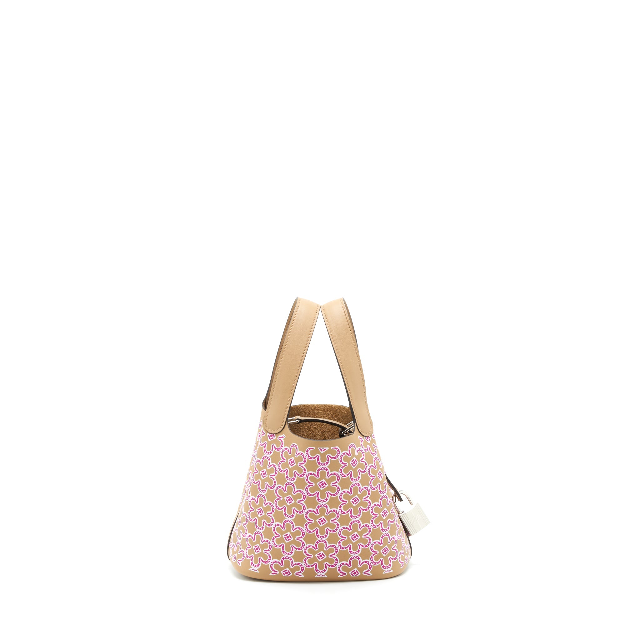 HERMES MICRO LUCKY DAISY PICOTIN 14 SWIFT CHAI/ROSE/BLANC SHW