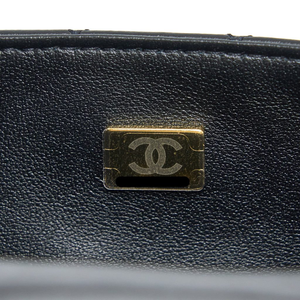 CHANEL MINI 2.55 REISSUE FLAP BAG AGED CALFSKIN BLACK BRUSHED GHW (MICROCHIP)