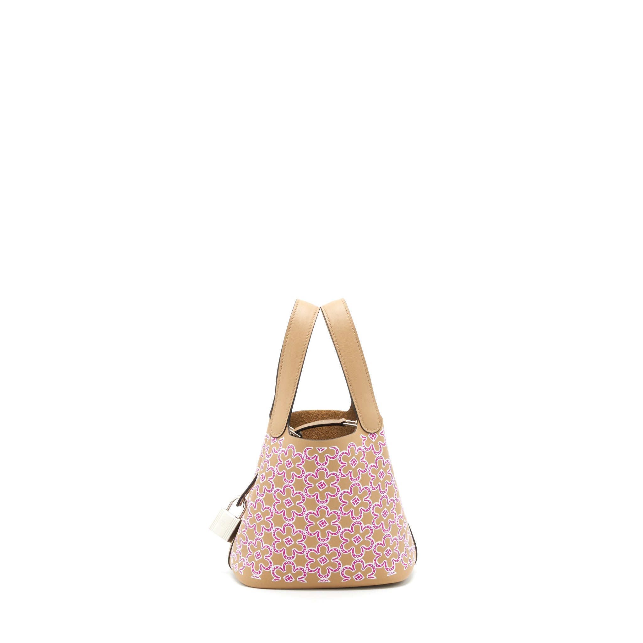 HERMES MICRO LUCKY DAISY PICOTIN 14 SWIFT CHAI/ROSE/BLANC SHW