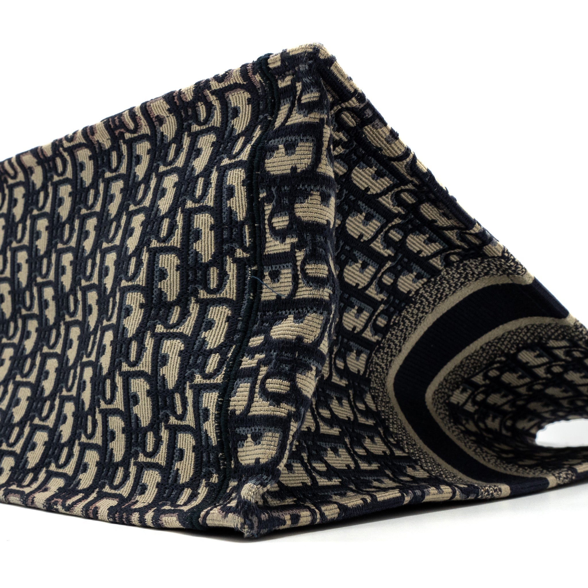 DIOR LARGE BOOK TOTE BLUE DIOR OBLIQUE EMBROIDERY