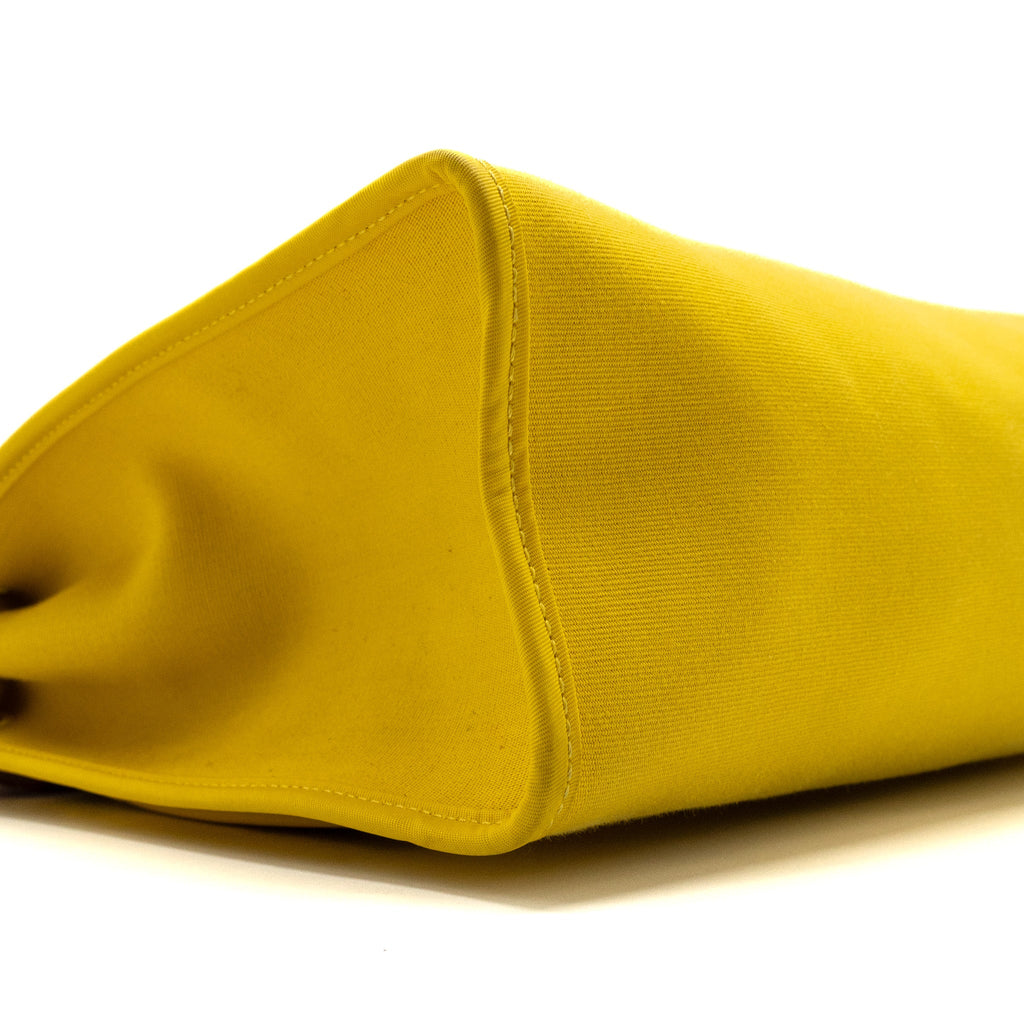 HERMES HERBAG 31 ZIP BAG CANVAS / LEATHER JAUNE DE NAPLES / NATURAL SHW