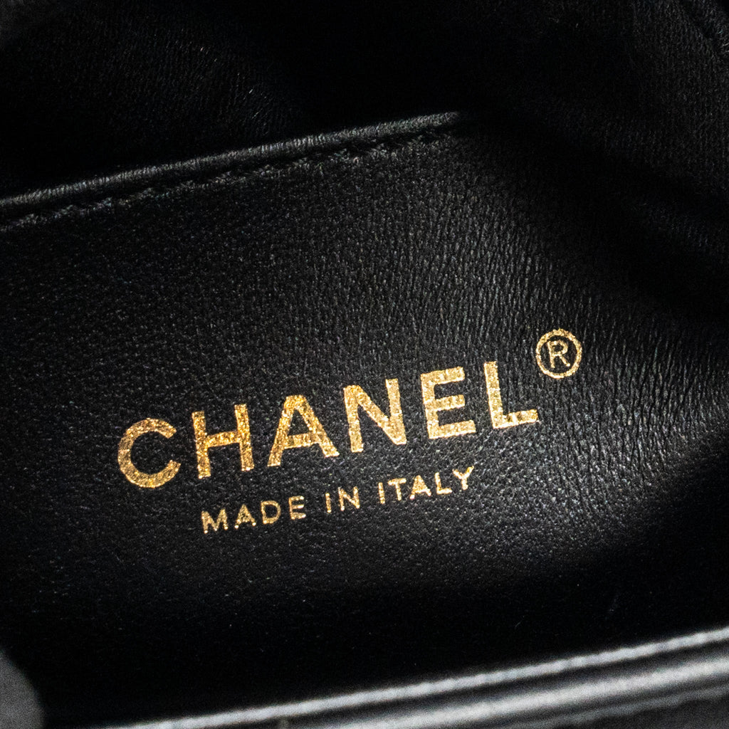 CHANEL SMALL BOY BAG CALFSKIN BLACK GHW (MICROCHIP)