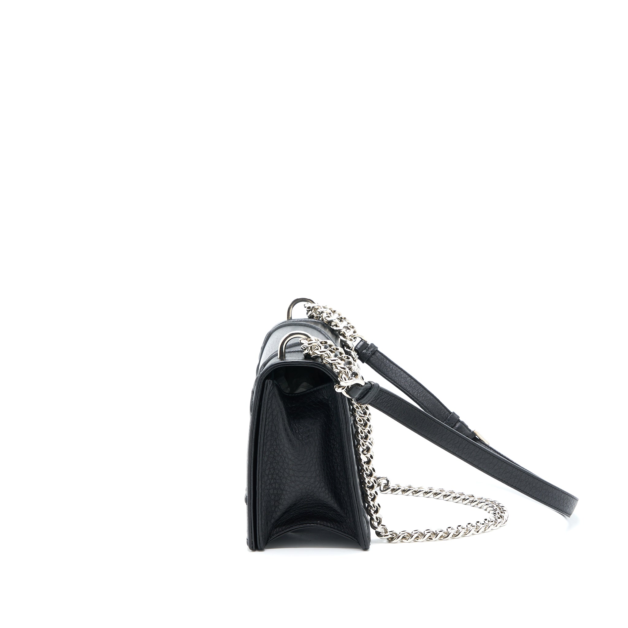 DIOR MEDIUM DIORAMA CALFSKIN BLACK SHW