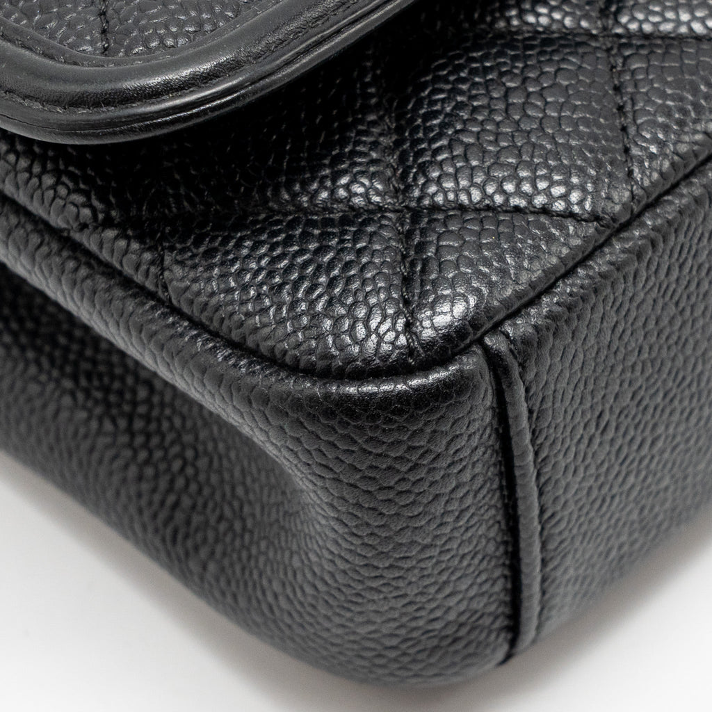 CHANEL FILIGREE FLAP BAG CAVIAR BLACK GHW