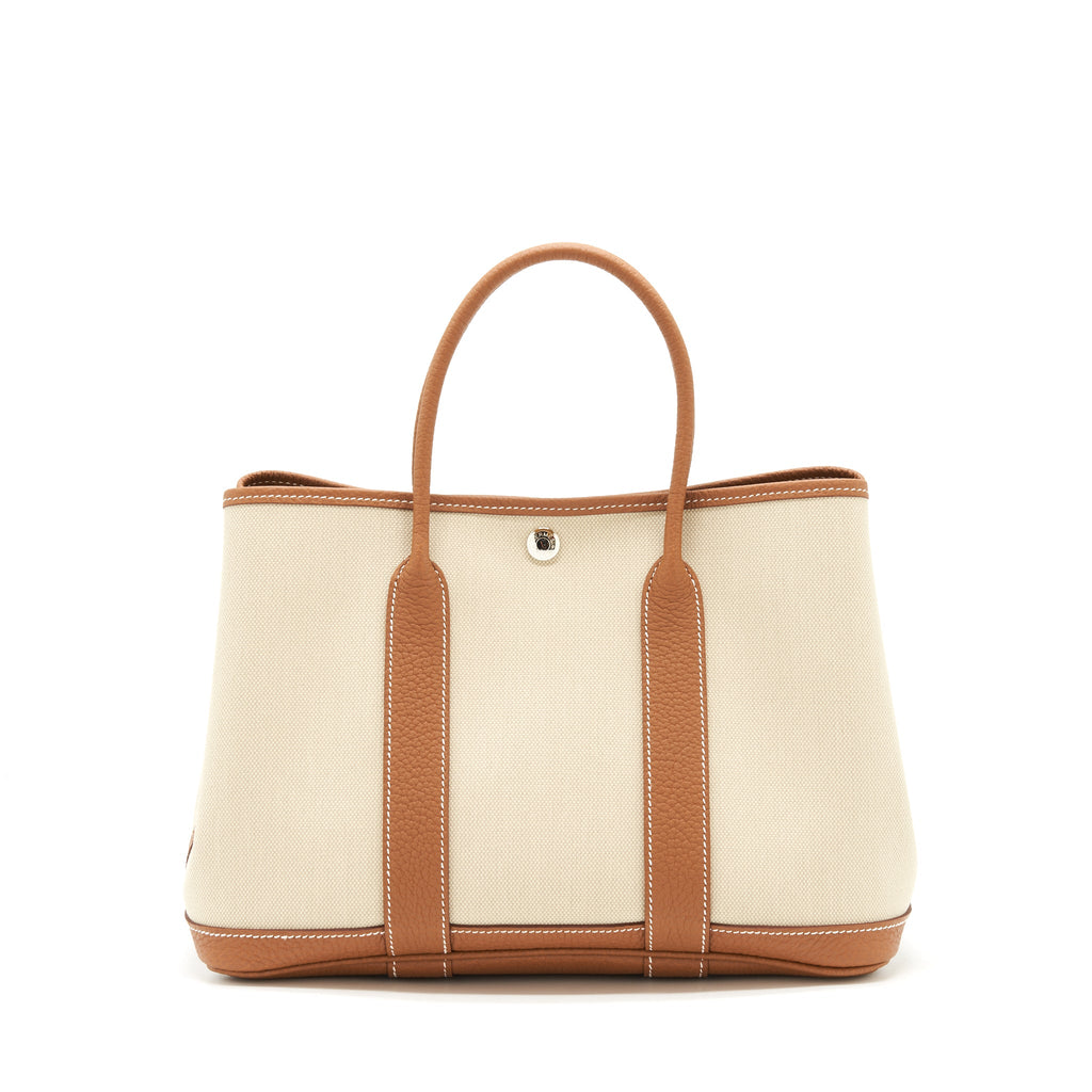 HERMES GARDEN PARTY 30 CANVAS GOLD SHW