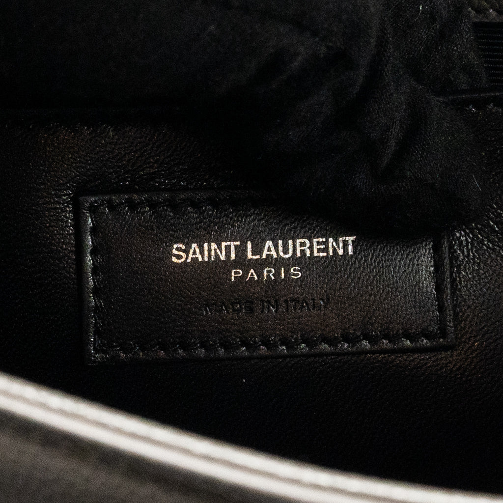 SAINT LAURENT/YSL MEDIUM KATE BAG GRAINED CALFSKIN GREY SHW