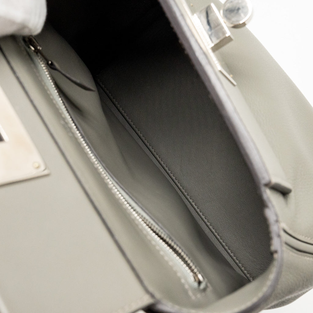 HERMES MINI 2424 24/24-21 BAG EVERCOLOR/SWIFT GRIS MEYER SHW
