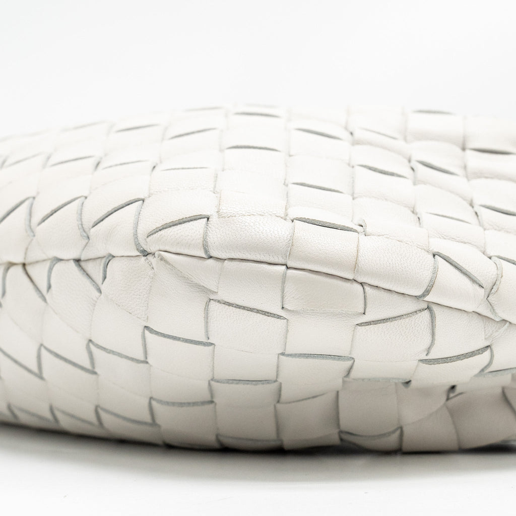 BOTTEGA VENETA MINI JODIE LAMBSKIN CHALK SHW