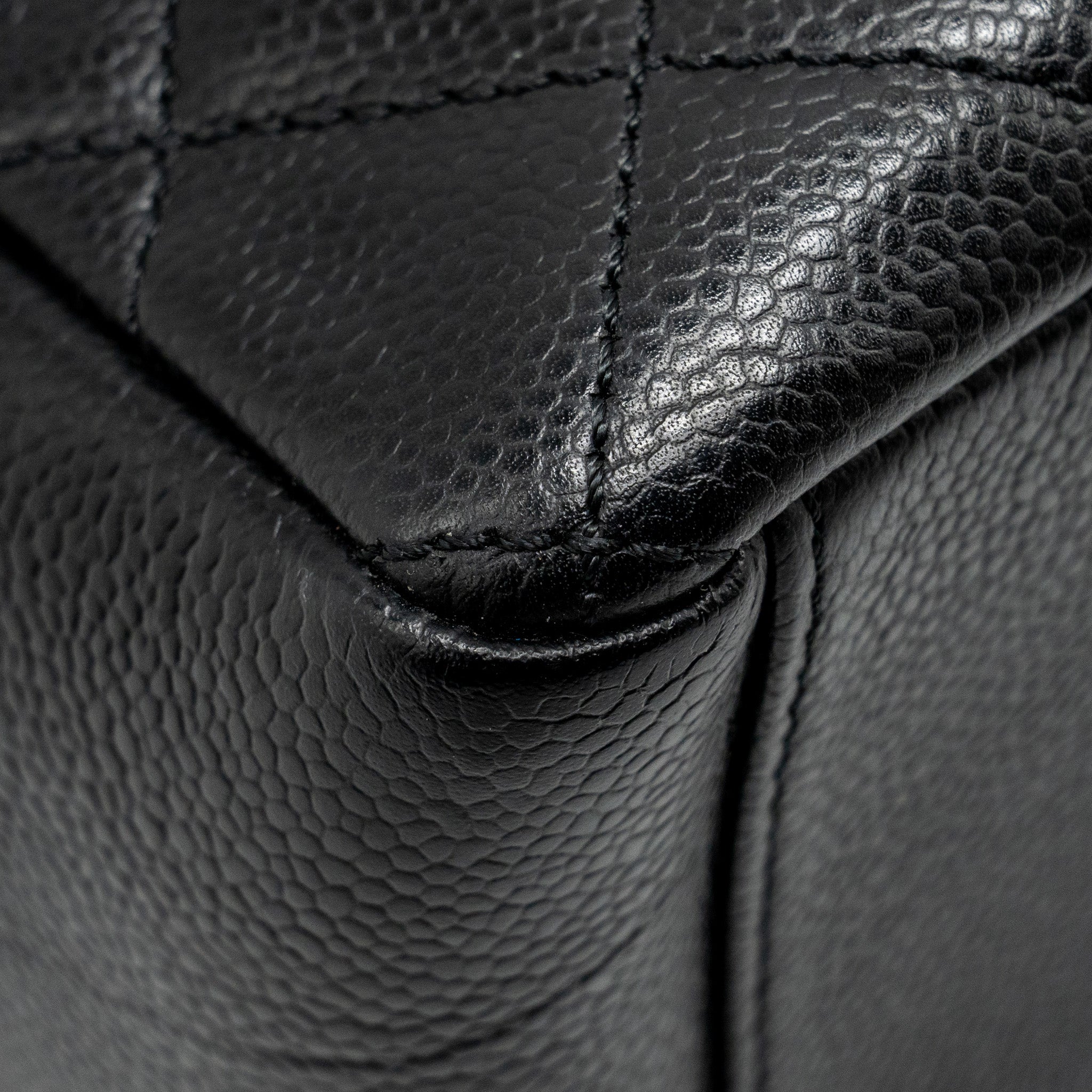 CHANEL PETIT SHOPPING TOTE BAG CAVIAR BLACK GHW