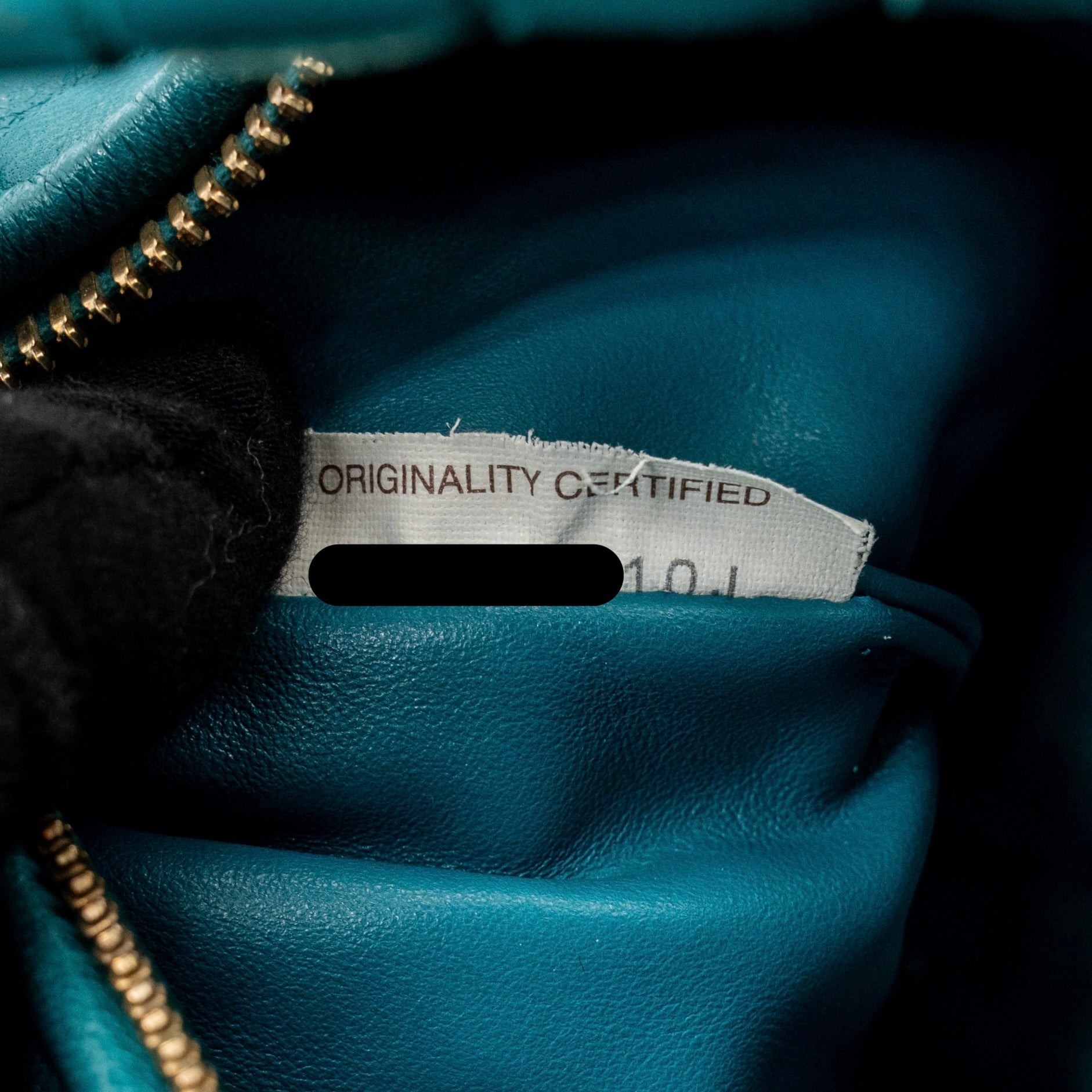 BOTTEGA VENETA MINI JODIE LAMBSKIN BLUE GHW