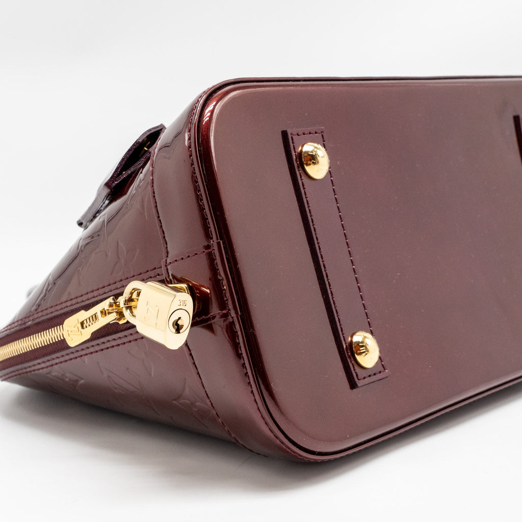 LOUIS VUITTON ALMA PM PATENT LEATHER AMARANTE GHW