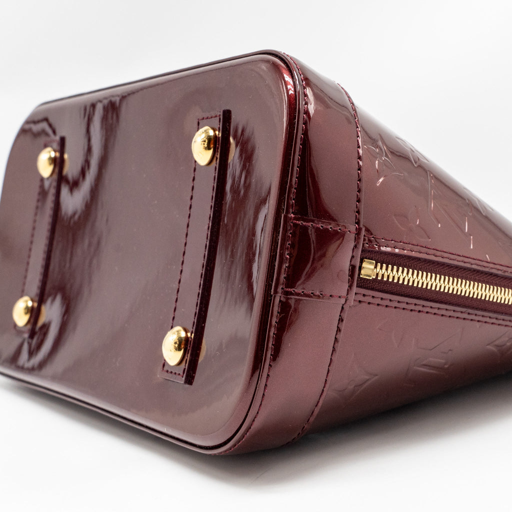 LOUIS VUITTON ALMA PM PATENT LEATHER AMARANTE GHW