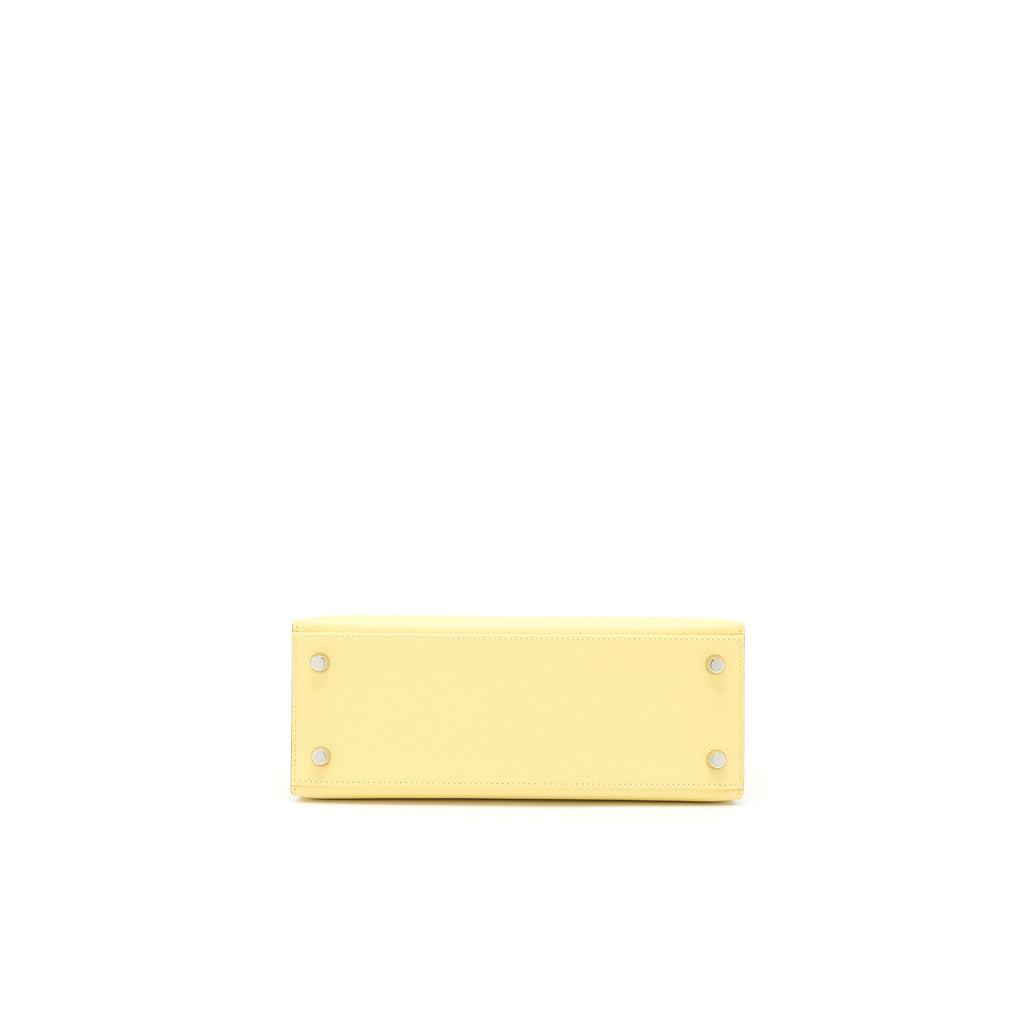 HERMES KELLY 25 EPSOM 1Z JAUNE POUSSIN SHW