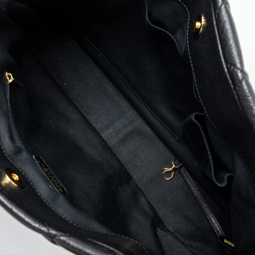 CHANEL MATELASSE CHAIN TOTE BAG CAVIAR BLACK GHW