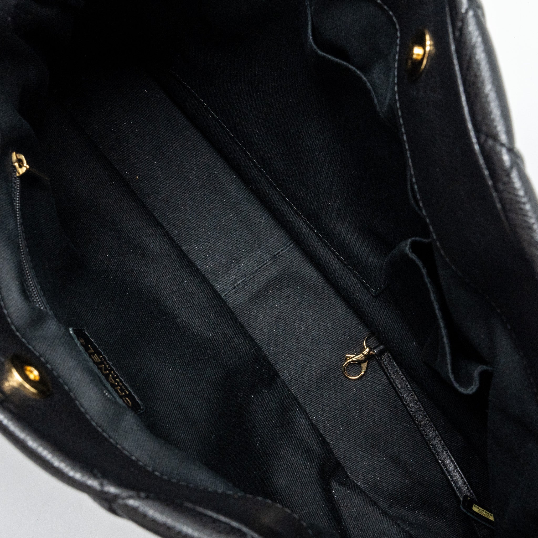 CHANEL MATELASSE CHAIN TOTE BAG CAVIAR BLACK GHW