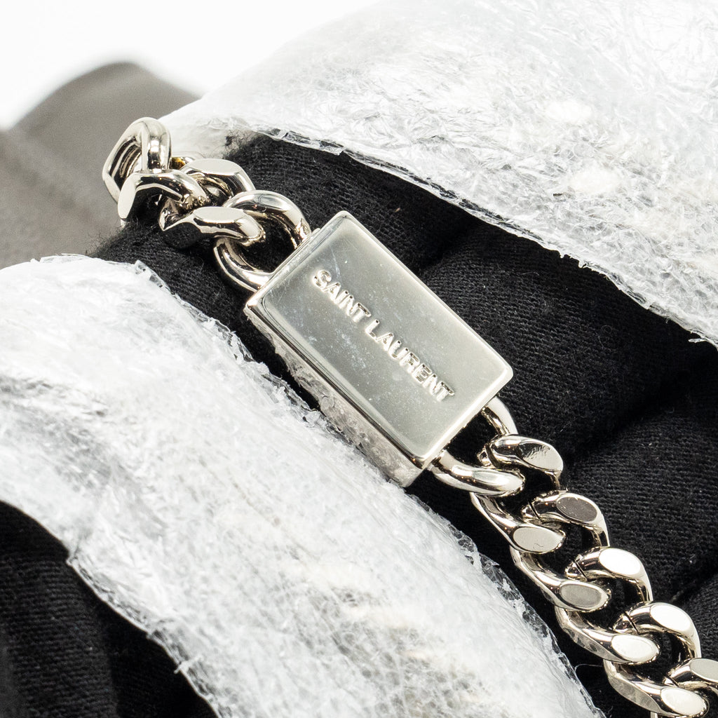 SAINT LAURENT/YSL MEDIUM KATE BAG GRAINED CALFSKIN GREY SHW