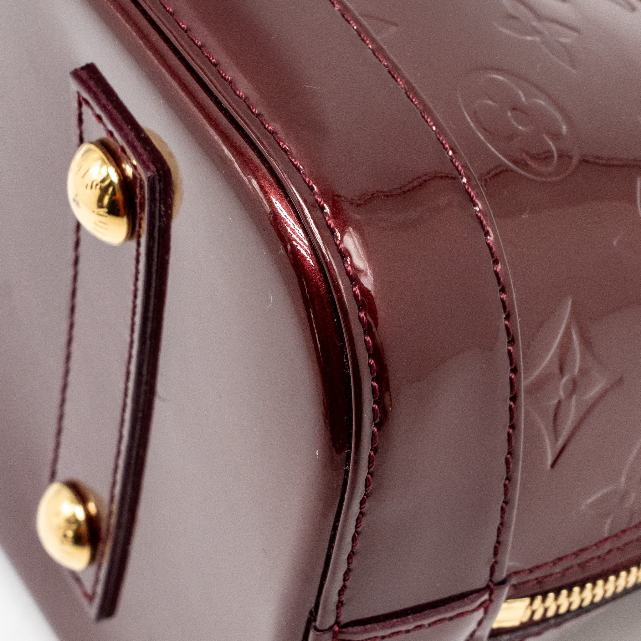 LOUIS VUITTON ALMA PM PATENT LEATHER AMARANTE GHW
