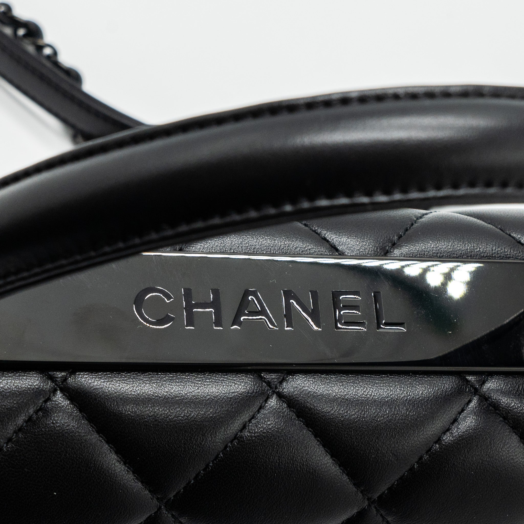 CHANEL SMALL TRENDY CC FLAP BAG LAMBSKIN SO BLACK(MICROCHIP)