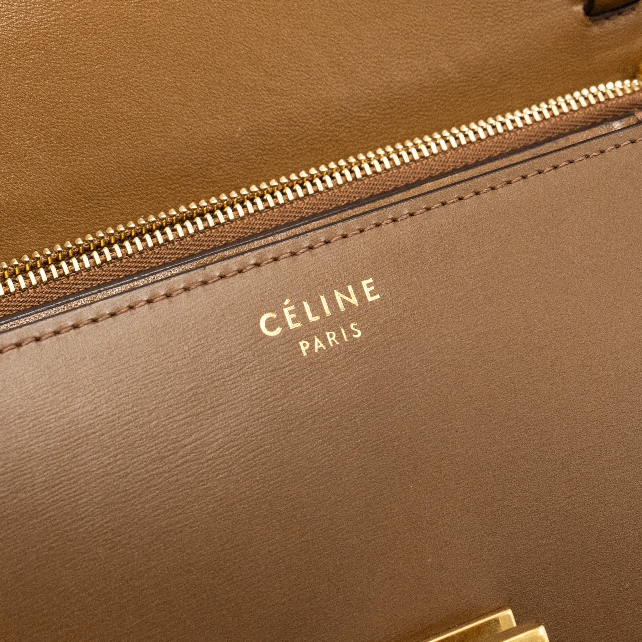 CELINE CLASSIC MEDIUM BOX CALFSKIN TAN GHW