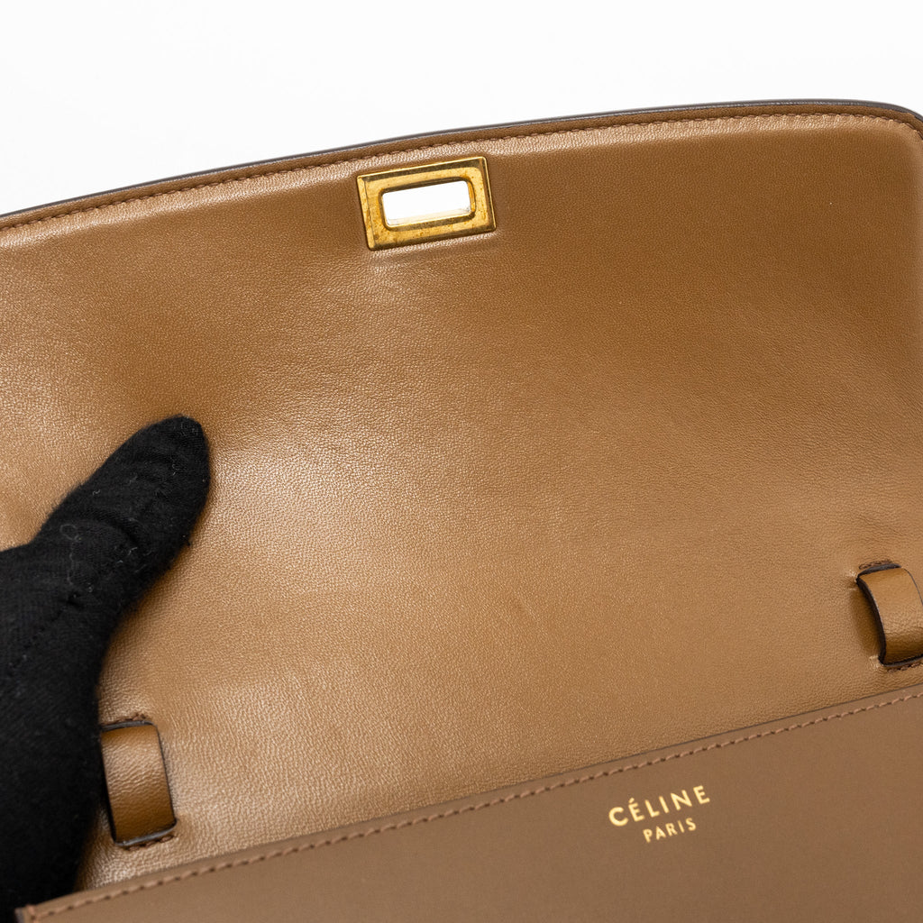 CELINE CLASSIC MEDIUM BOX CALFSKIN TAN GHW