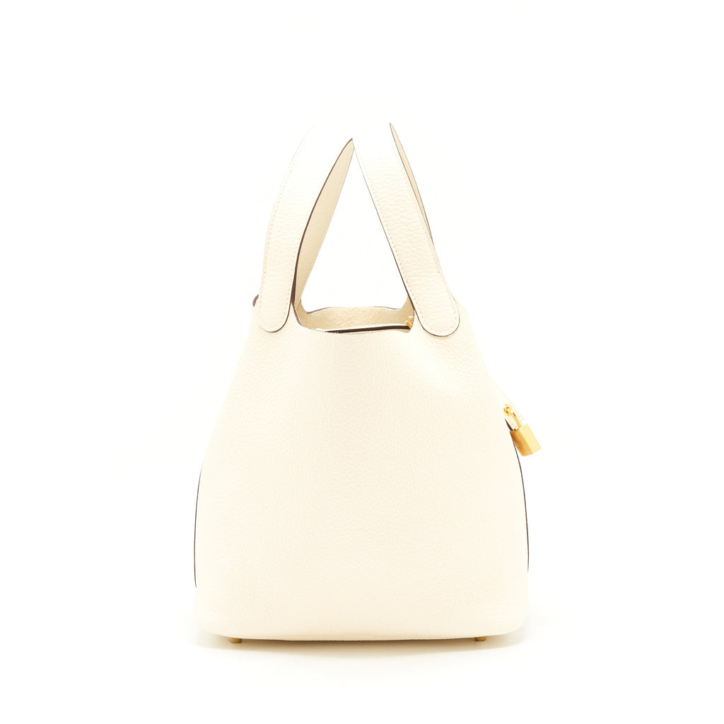 HERMES PICOTIN 22 LOCK BAG NATA GHW