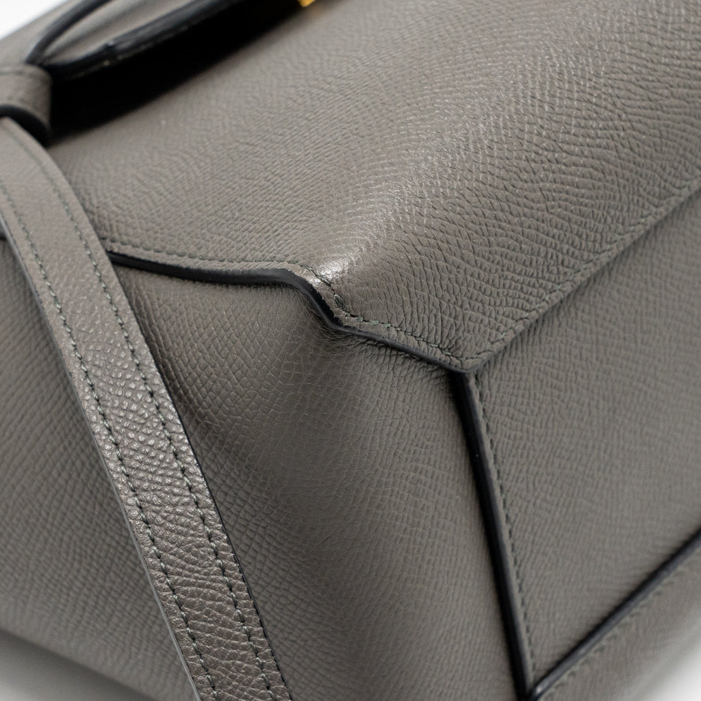 CELINE MICRO BELT BAG CALFSKIN GREY GHW