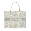 DIOR MEDIUM DIOR BOOK TOTE GREY TOILE DE JOUY EMBROIDERY