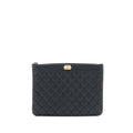 CHANEL BOY CLUTCH CAVIAR BLACK GHW