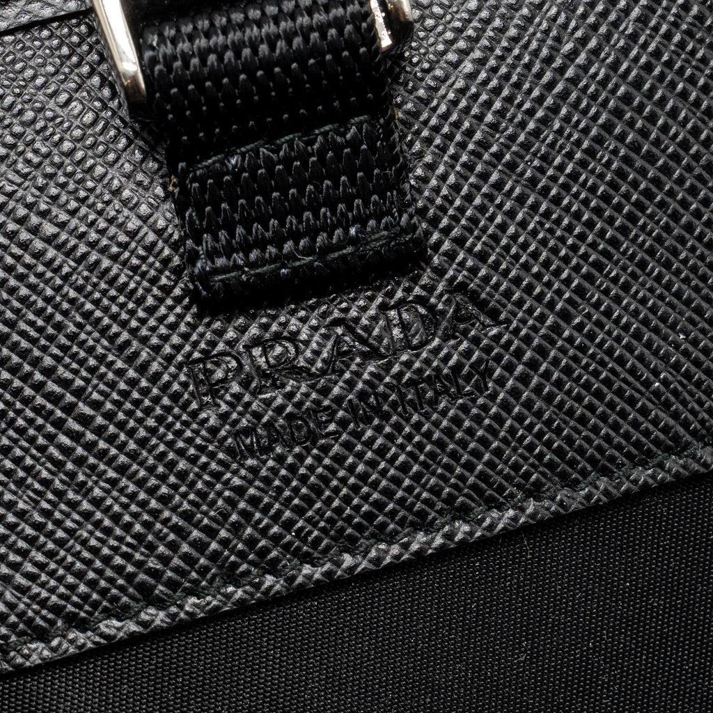 PRADA TRIMMED SAFFIANO PHONE CASE RE-NYLON BLACK SHW