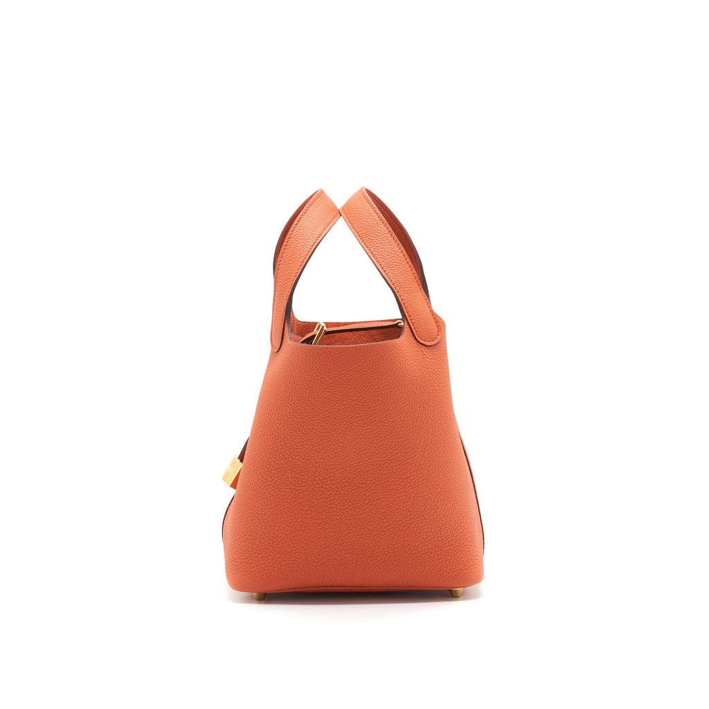 HERMES PICOTIN 18 LOCK BAG TAURILLON MAURICE LEATHER, TERRE BATTUA WITH GHW