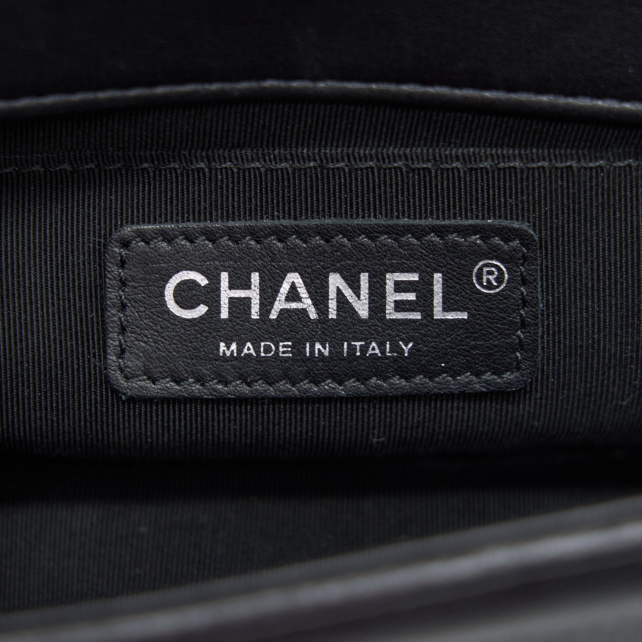 CHANEL SMALL CHEVRON LEBOY BAG CALFSKIN BLACK WITH SHW
