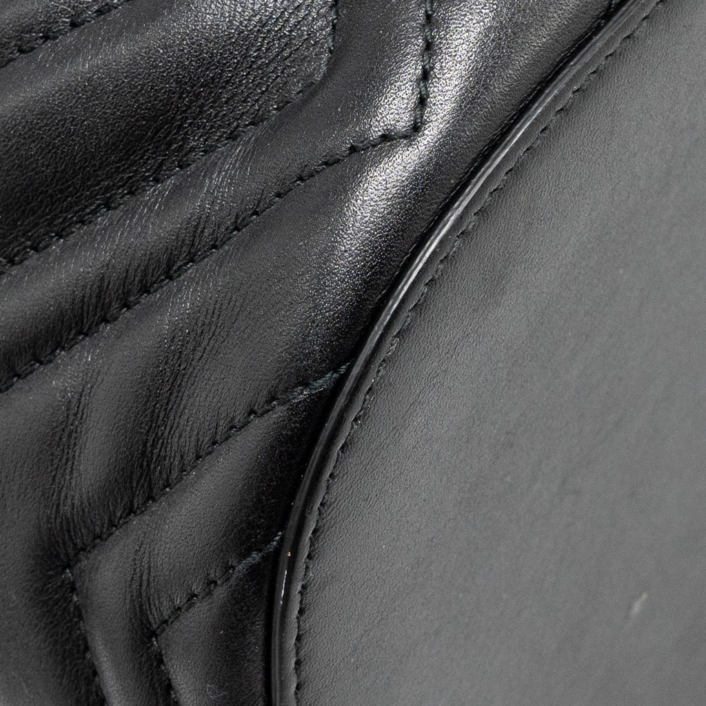 GUCCI GG MARMONT BUCKET BAG CALFSKIN BLACK GHW