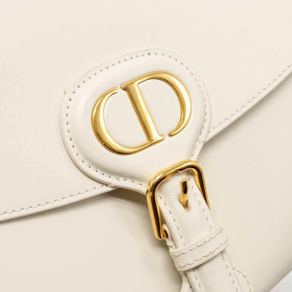 DIOR MEDIUM DIOR BOBBY BAG CALFSKIN WHITE GHW