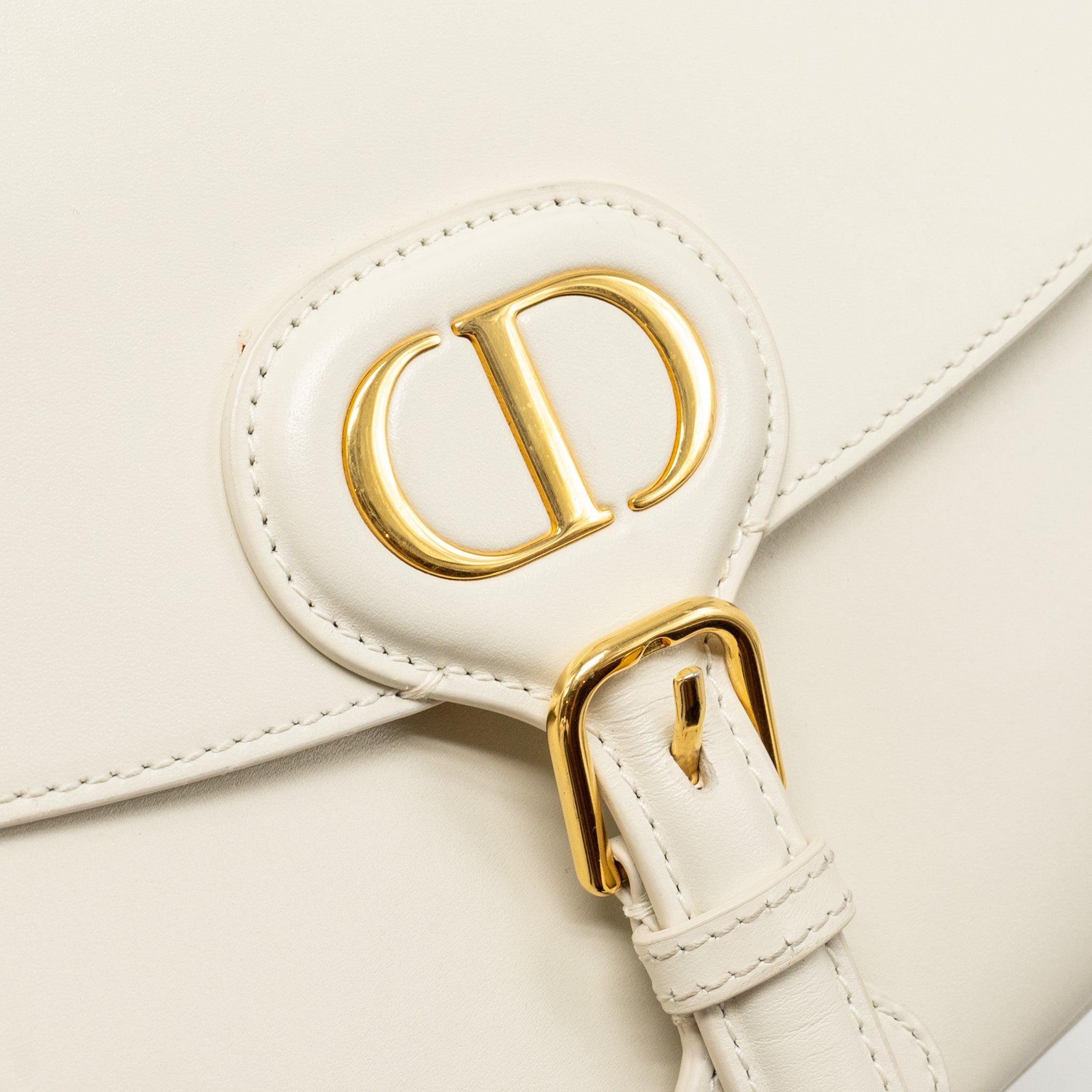 DIOR MEDIUM DIOR BOBBY BAG CALFSKIN WHITE GHW