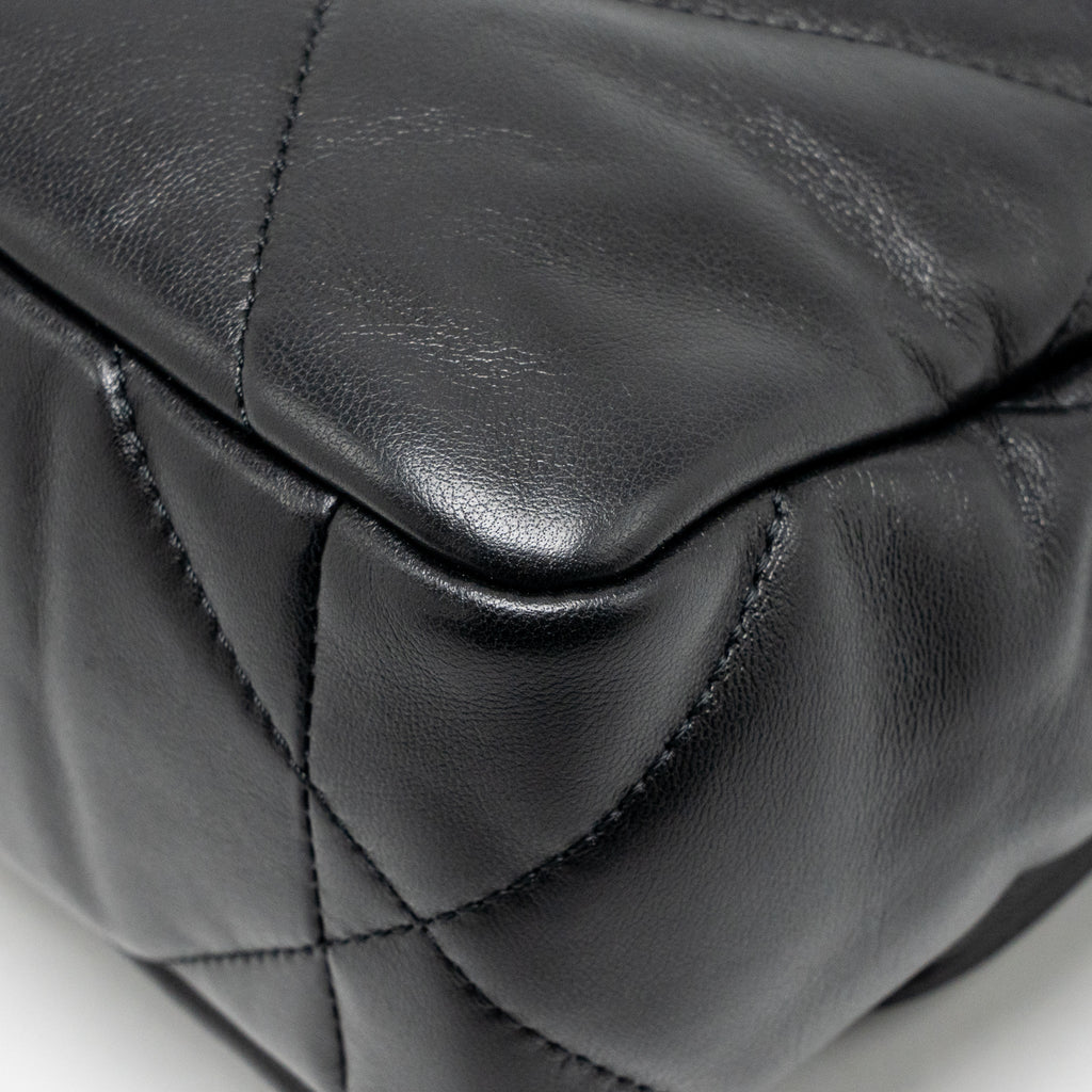 CHANEL SMALL 19 BAG GOATSKIN BLACK MULTICOLOR HARDWARE