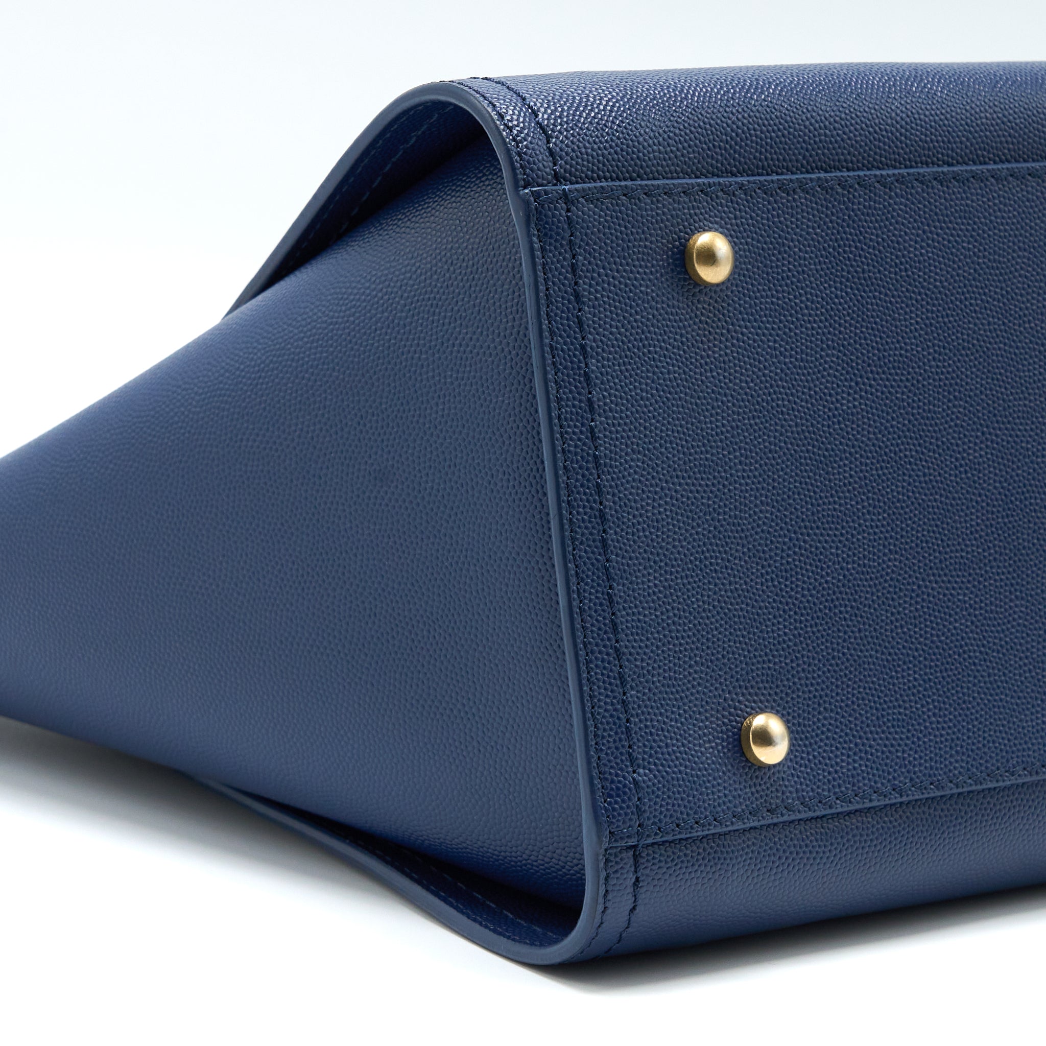 CHANEL DEAUVILLE TOTE BAG GRAINED CALFSKIN NAVY GHW