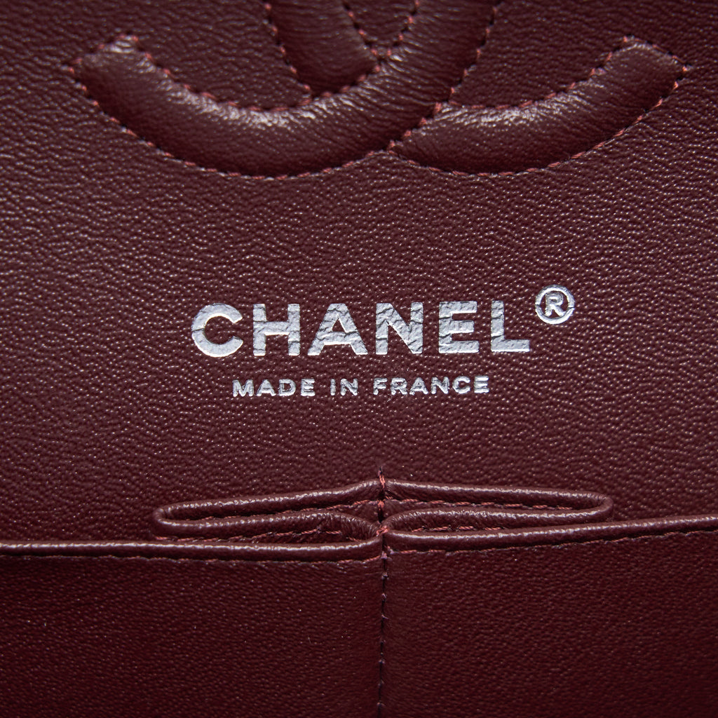 CHANEL SMALL CLASSIC DOUBLE FLAP BAG LAMBSKIN BLACK SHW (MICROCHIP)