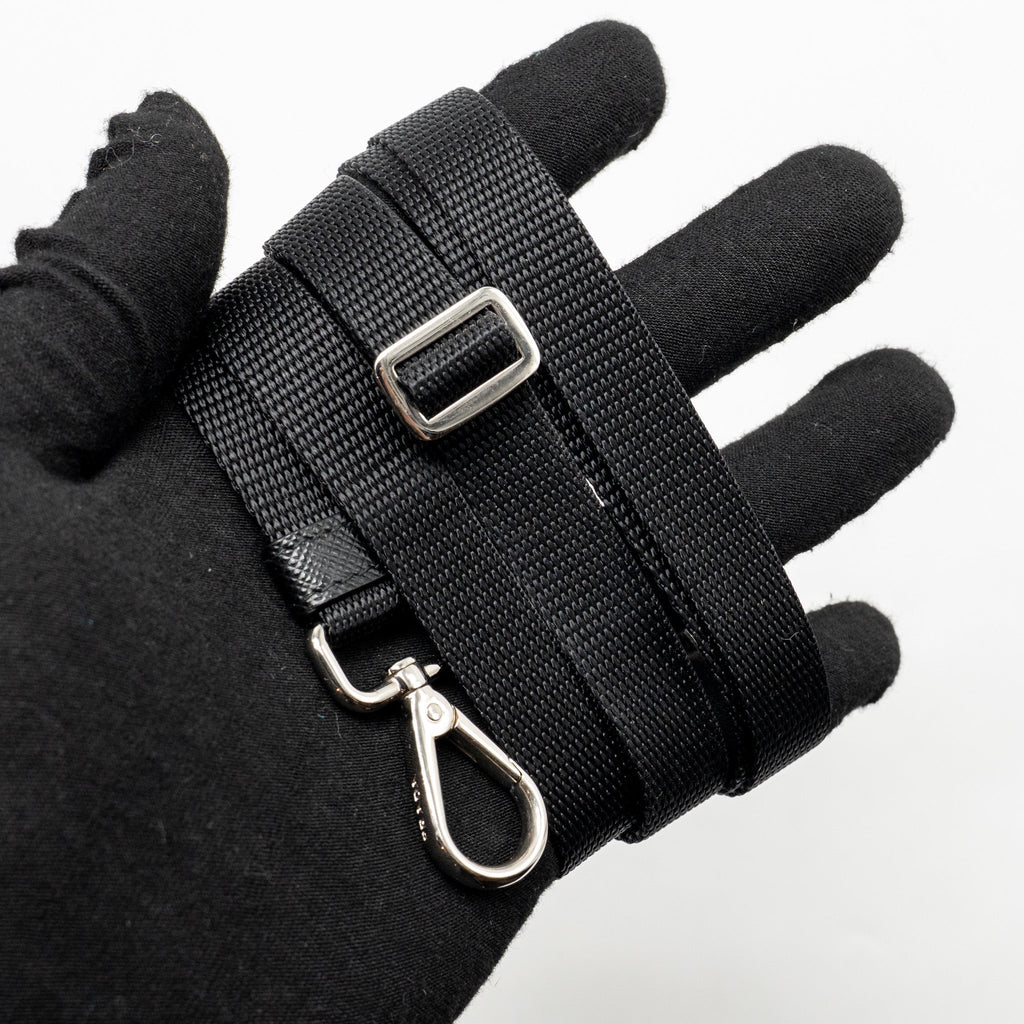 PRADA TRIMMED SAFFIANO PHONE CASE RE-NYLON BLACK SHW