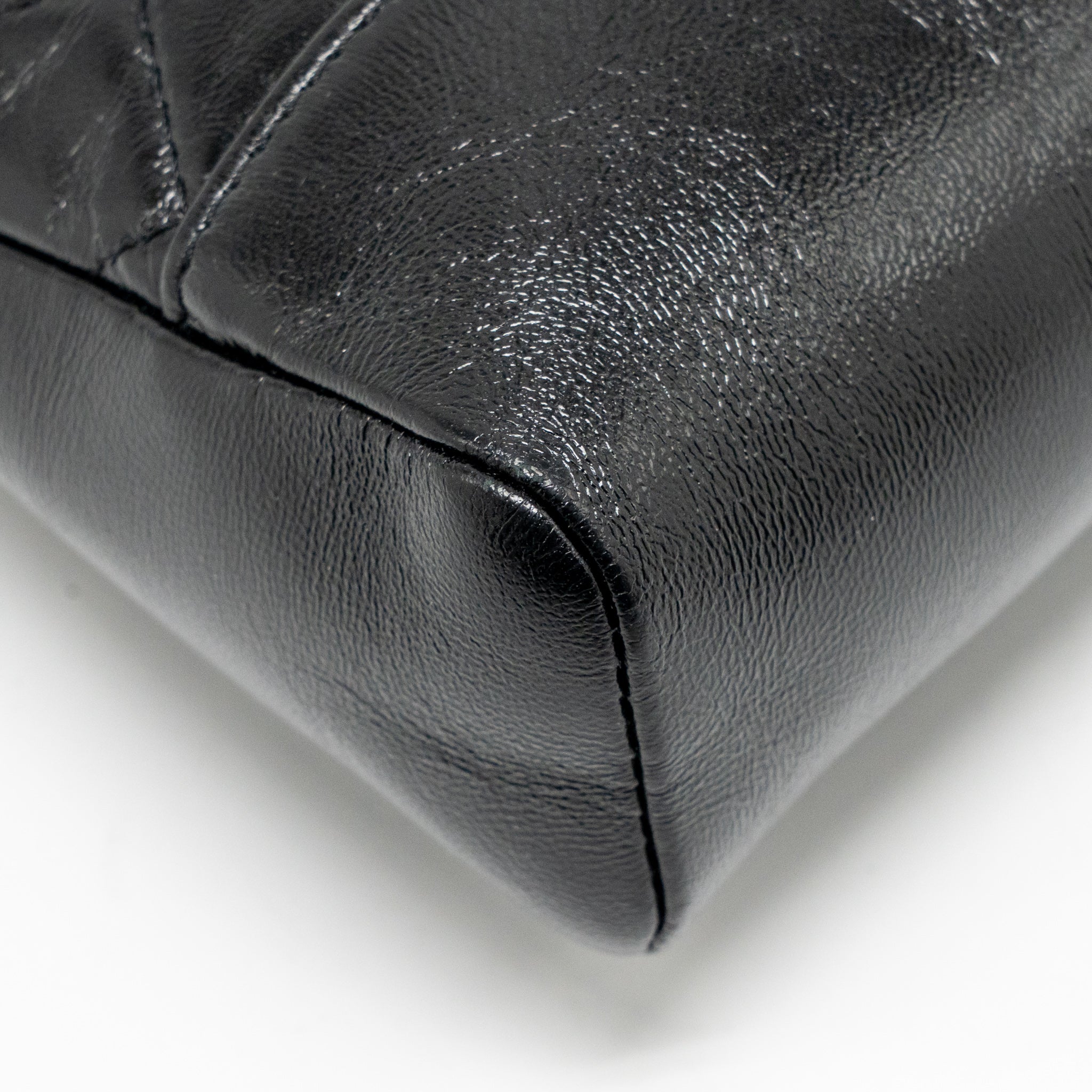 CHANEL MINI 31 BAG SHINY LAMBSKIN BLACK LGHW (MICROCHIP)