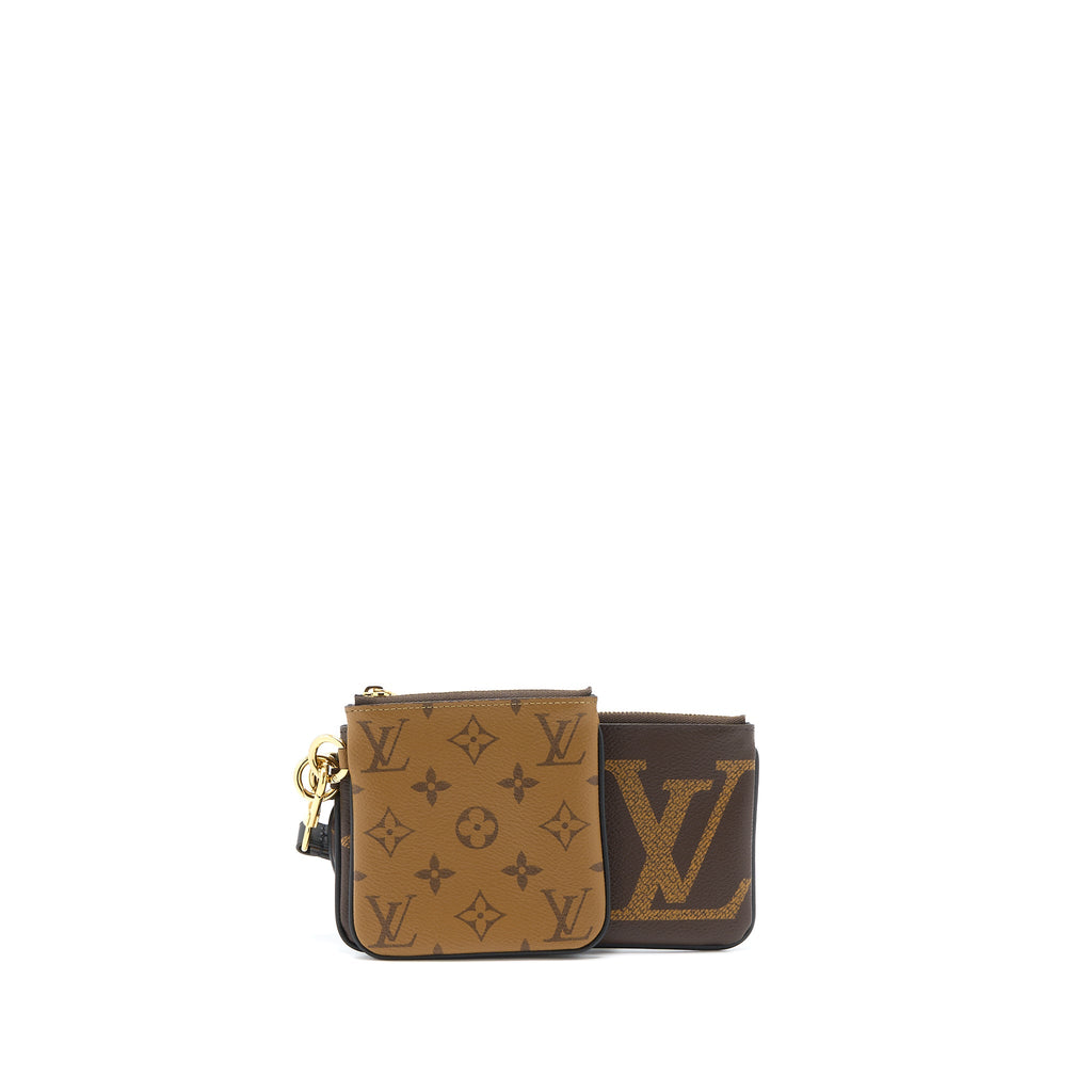 LOUIS VUITTON TRIO POUCH M68756 MONOGRAM REVERSE GHW