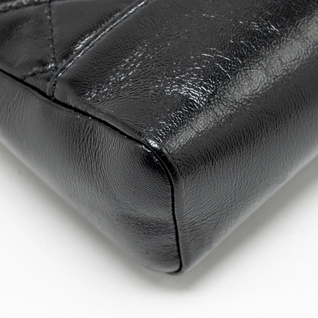 CHANEL MINI 31 BAG SHINY LAMBSKIN BLACK LGHW (MICROCHIP)