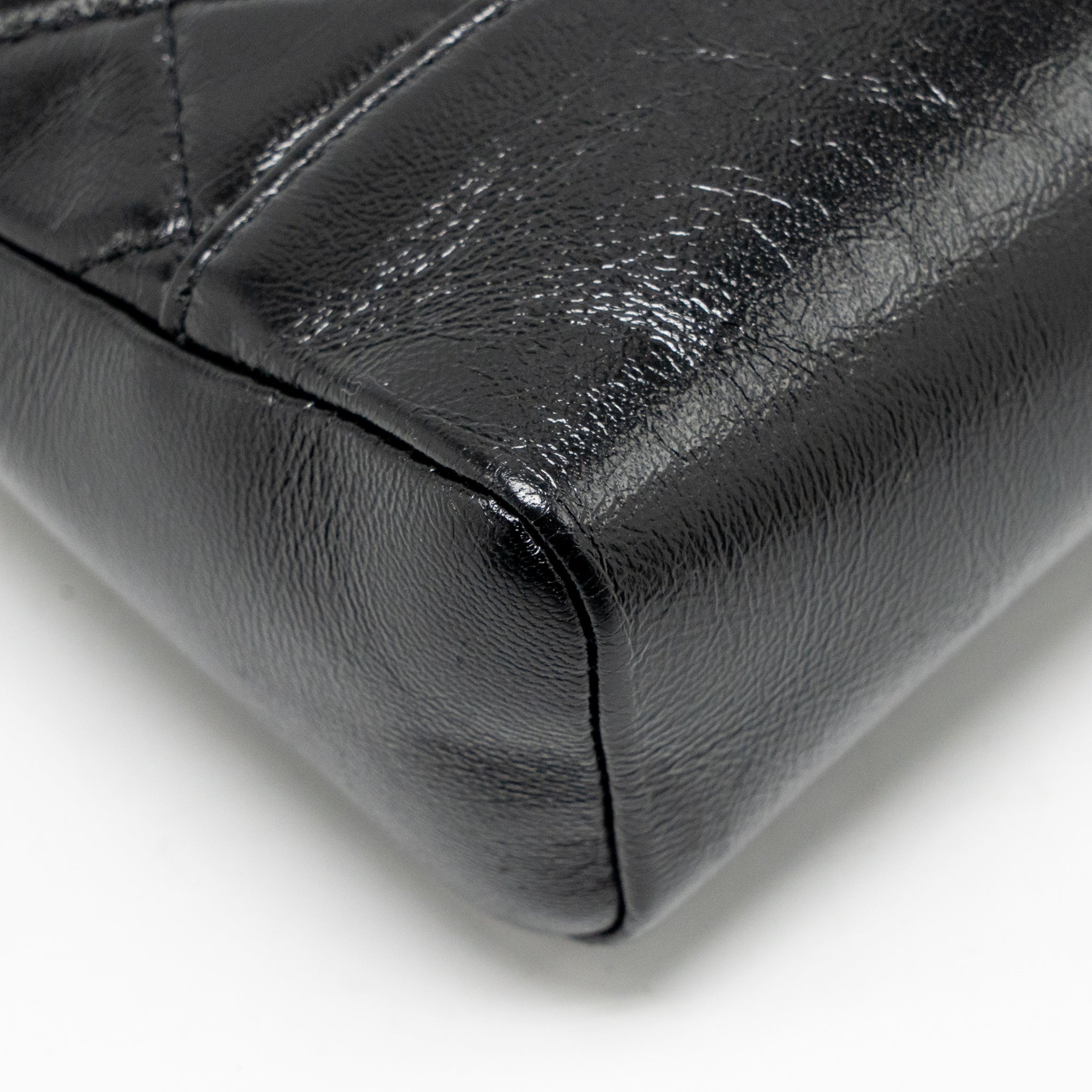 CHANEL MINI 31 BAG SHINY LAMBSKIN BLACK LGHW (MICROCHIP)