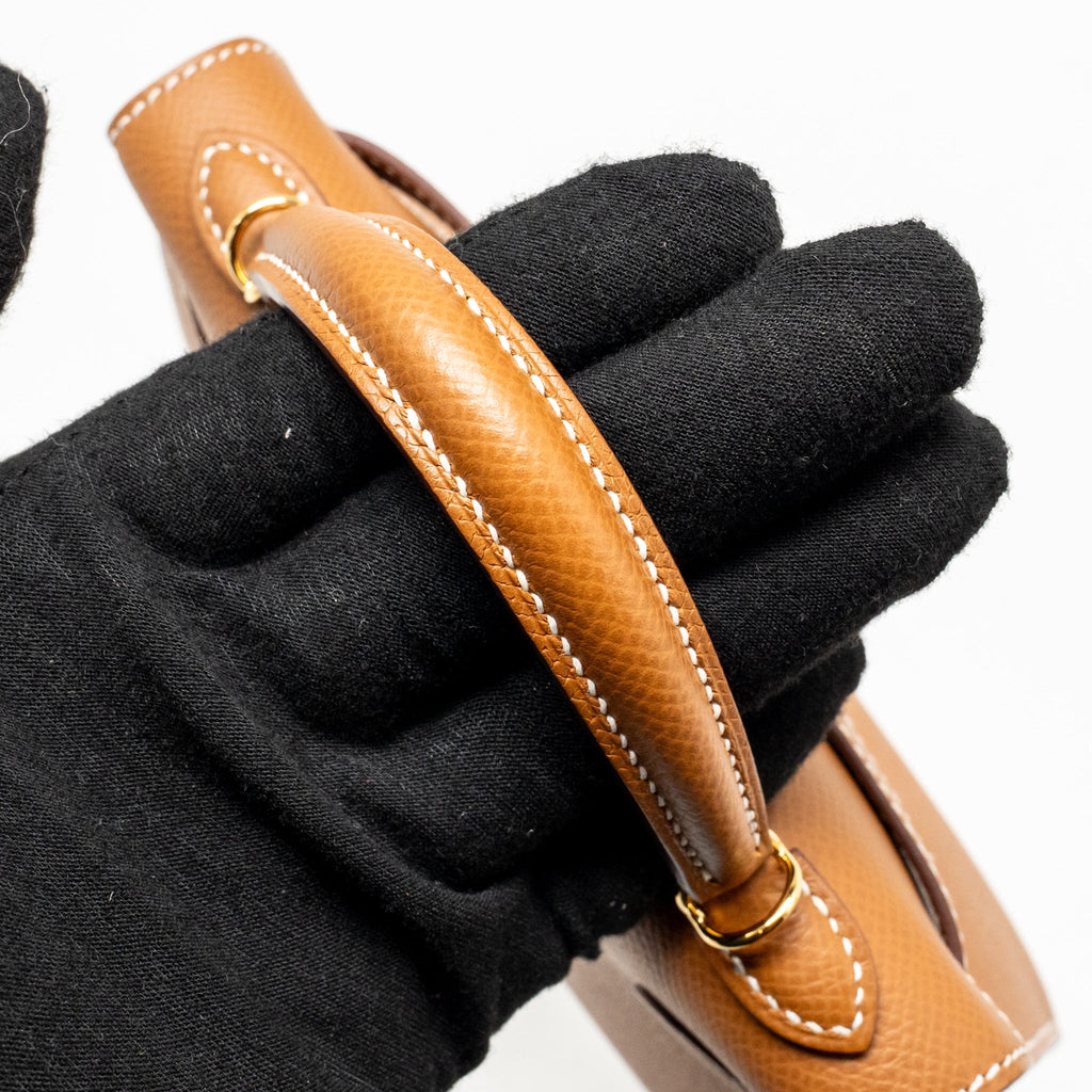HERMES MINI KELLY II EPSOM GOLD GHW