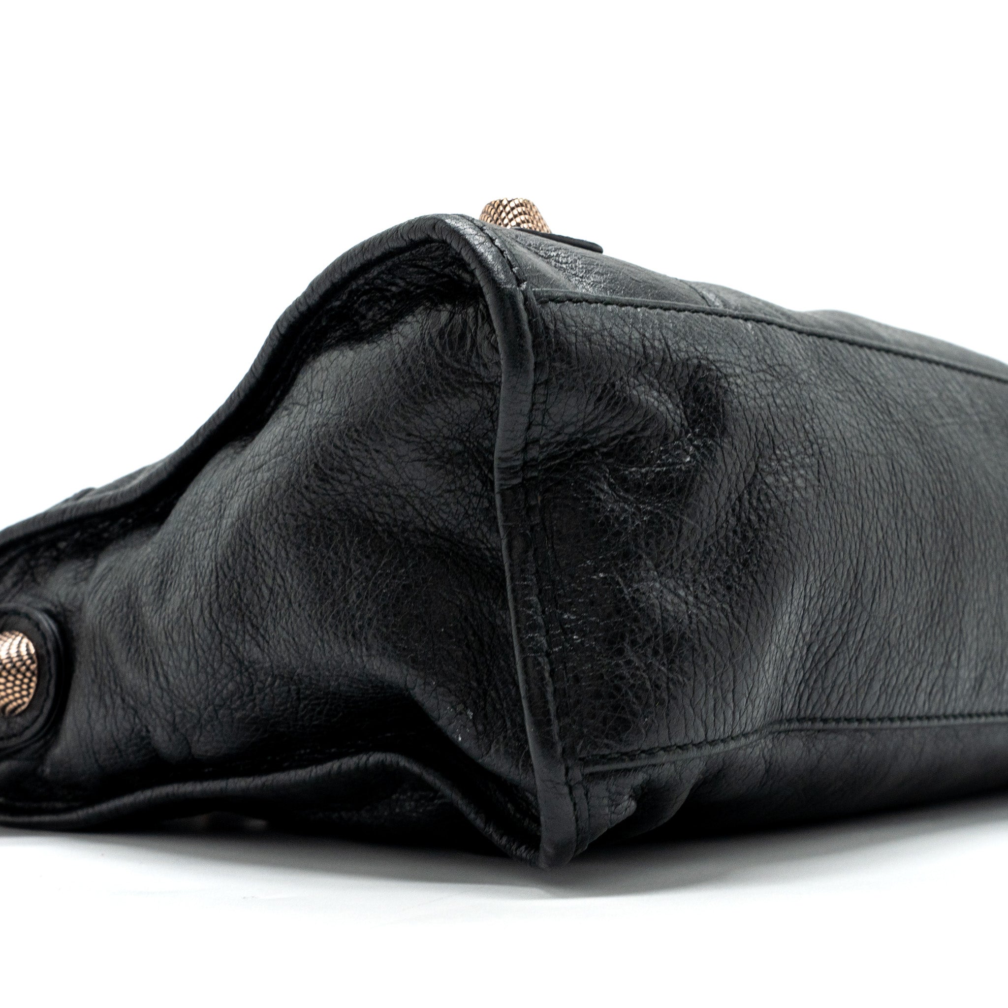 BALENCIAGA GIANT CITY BAG LEATHER BLACK RGHW