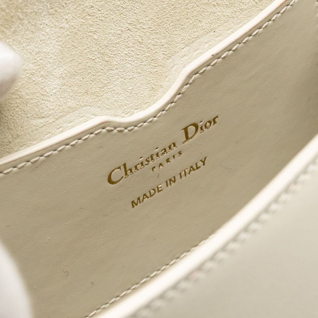 DIOR MEDIUM DIOR BOBBY BAG CALFSKIN WHITE GHW