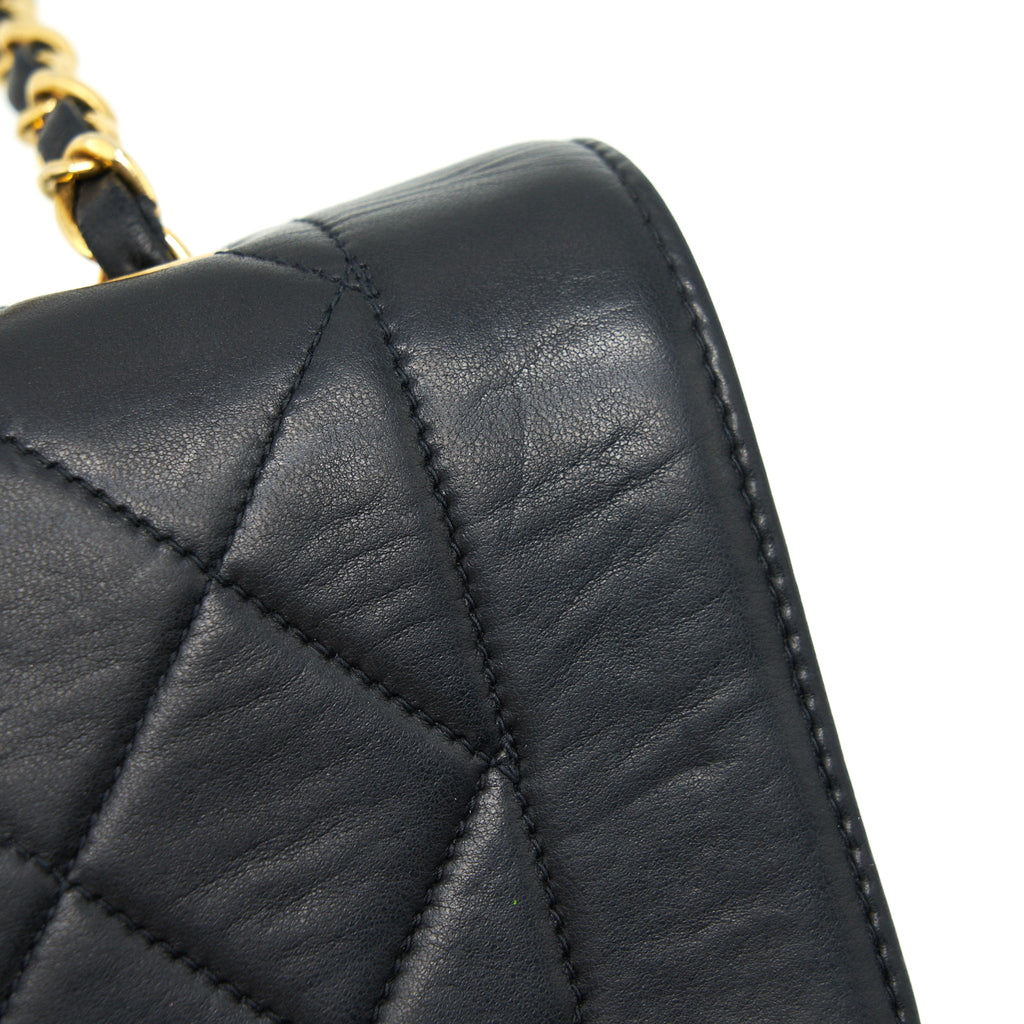 CHANEL DIANA SMALL FLAP BLACK WITH 24K HARDWARE