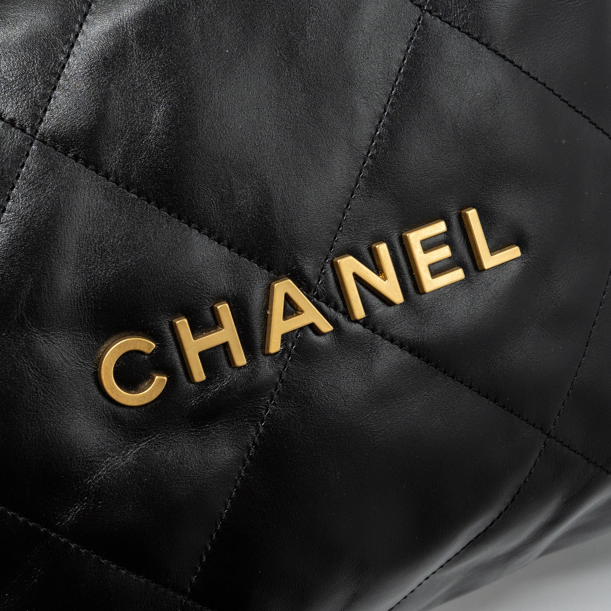 CHANEL SMALL 22 BAG CALFSKIN BLACK GHW