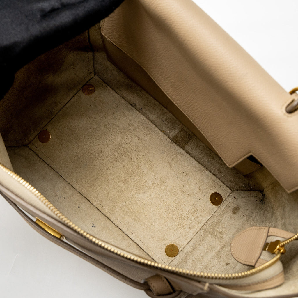 CELINE MINI BELT BAG GRAINED CALFSKIN LIGHT BEIGE GHW