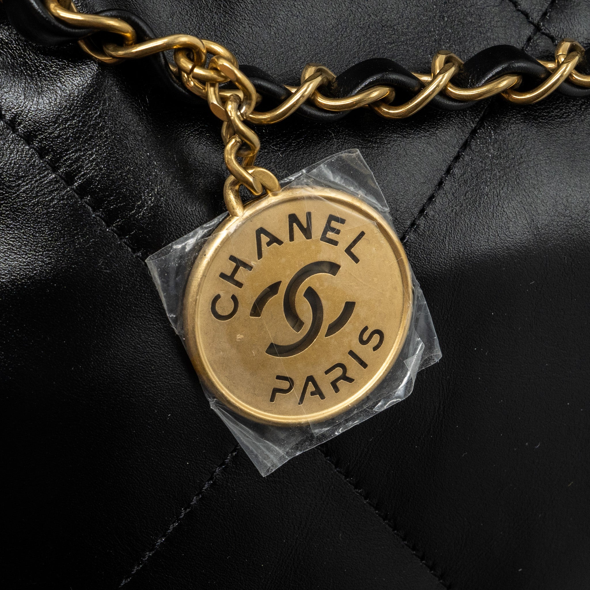 CHANEL SMALL 22 BAG CALFSKIN BLACK GHW